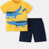 Children's Crocodile Short Sleeve T-Shirt & Shorts Set - Yellow