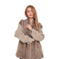 Melia Genuine Mink Fur Virgin Wool Coat