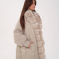 Genuine Polar Fox Boucle Down Coat