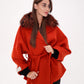 Saga®Furs Silver Fox Wool Alpaca Coat