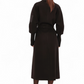 Miru Cashmere Wool Blend Overcoat in Black