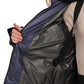 Cyrus Genuine Fur Trim Down Fill Coat in Navy