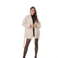 Astoria Midi Cashmere Wool Blend Coat in Ivory