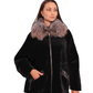 Palermo Genuine Astrakhan Silver Fox Trim Coat