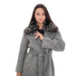 Genuine Silver Fox Virgin Wool Coat