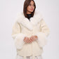 Pre-Order. Re-Stock Ships September 2026. Genuine Polar Fox Fur Wool Hooded Coat