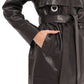 Genuine Leather Polar Fox Trim Coat