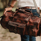 Tony Rosato Classy Leather Bags duffel bag in premium leather with spacious travel design