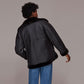 Lauren Faux Fur Shearling Biker Jacket