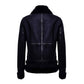Women’s Black B3 Sheepskin Shearling Aviator Motorbike Leather Jacket