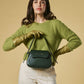 Ottavia (green) - Italian calf leather women's crossbody bag (with shoulder strap)