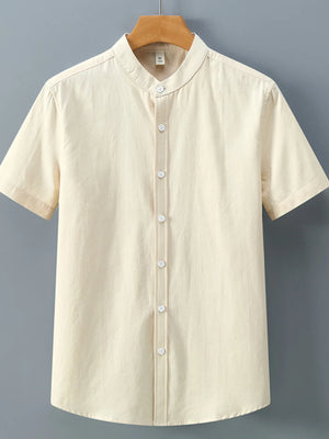 Men's Plus Size Button Up Short Sleeve Shirt - Farnelli