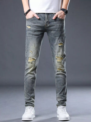 Men's Distressed Slim Fit Jeans - Farnelli