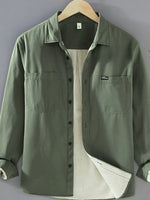 Men's Plus Size Button Up Long Sleeve Shirt - Farnelli