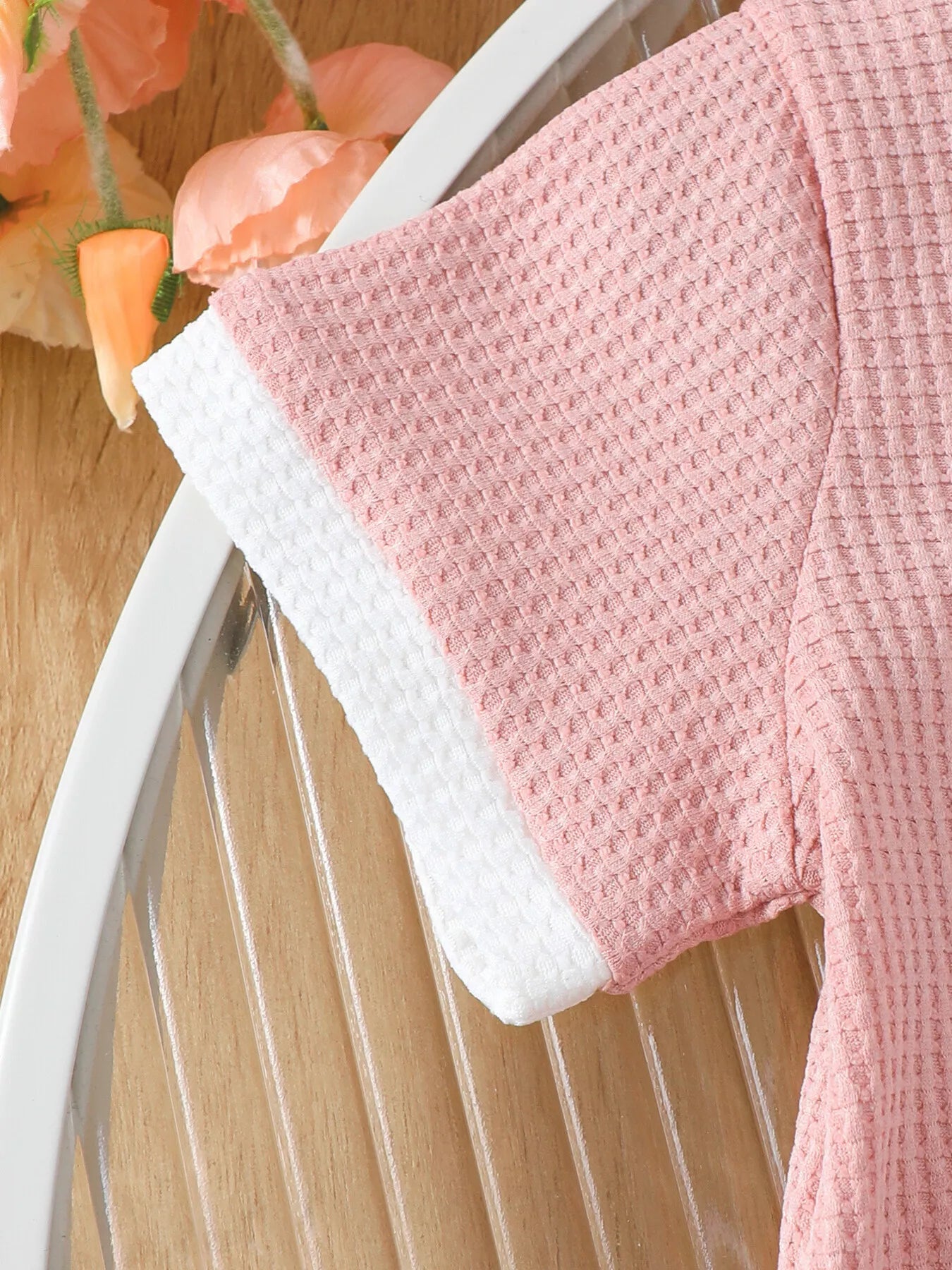 Children's Honey Flower Waffle Knit Tee and Shorts Set - Farnelli