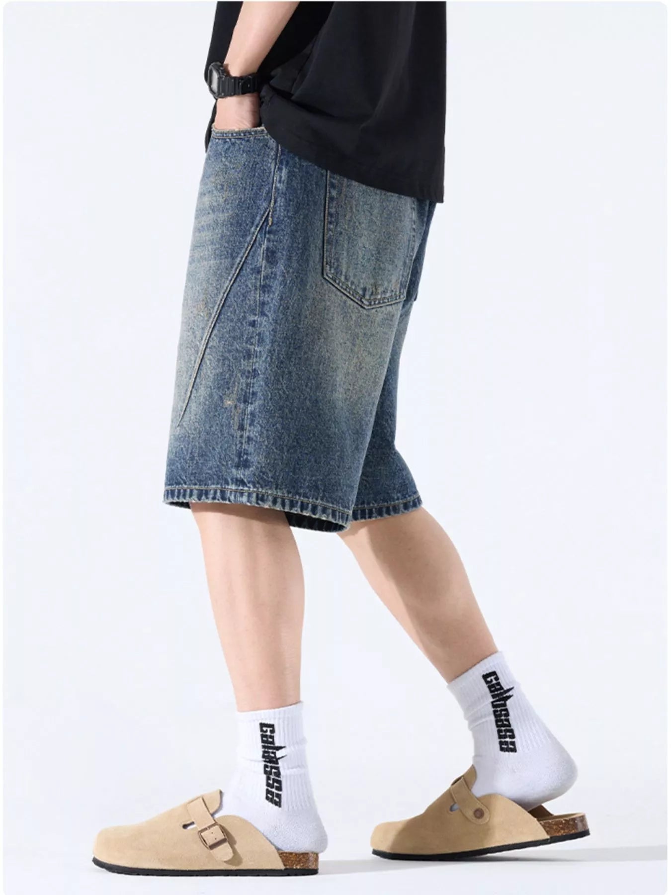 Men's Loose Fit Denim Shorts - Farnelli
