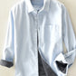 Men's Plus Size Casual Fleece Lined Button Up Shirt - Farnelli