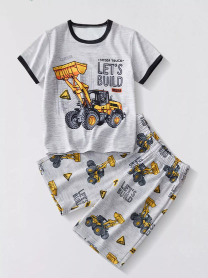Children's Dozer Truck Tee and Shorts Set - Farnelli