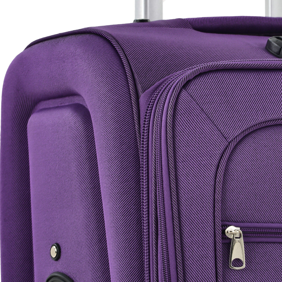 HouseOfZazla expandable softside luggage 3-piece set with spinner wheels in multiple colors