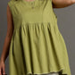 Umgee Full Size Raw Hem Linen Round Neck Sleeveless Top Plus Size - Farnelli