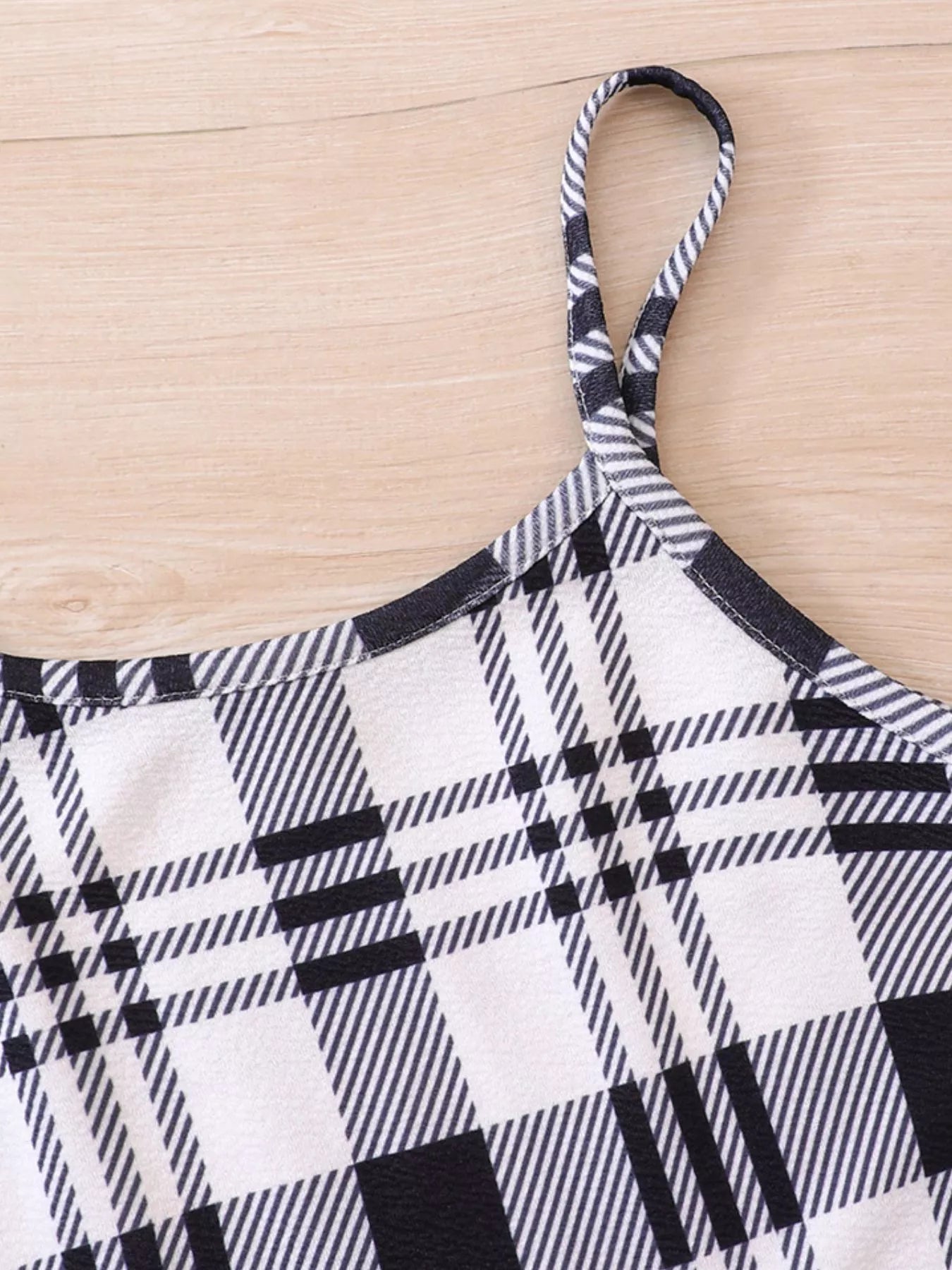 Children's Plaid Print Long Sleeve Dress Set - Farnelli