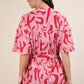 VERY J Oversized Printed Button Down Resort Romper - Farnelli