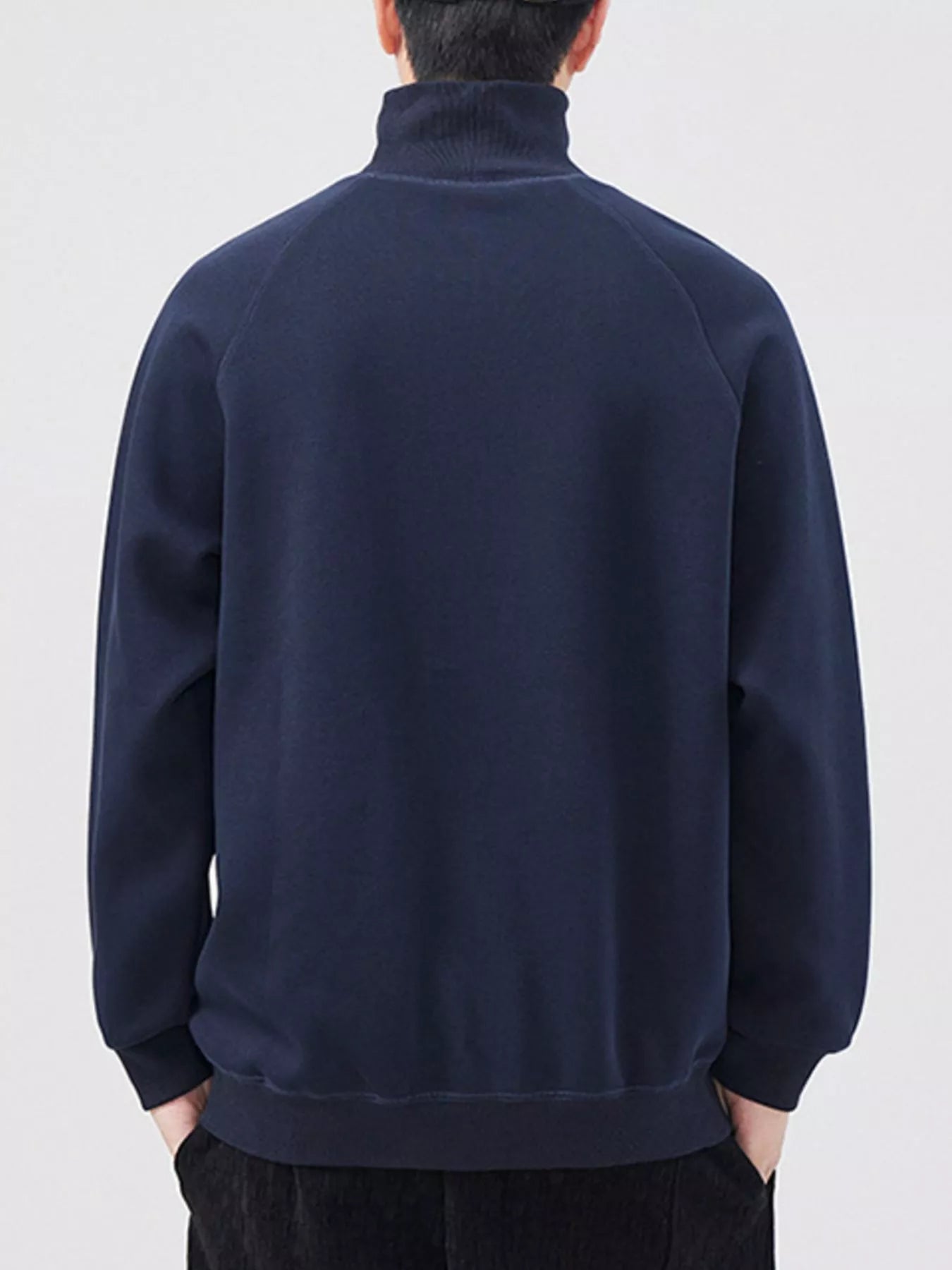 Men's Plus Size Turtleneck Long Sleeve Sweatshirt - Farnelli