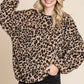 Culture Code Leopard Faux Fur Round Neck Top - Farnelli