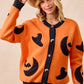 BiBi Halloween Witch Hat Moon Bat Artwork Cardigan - Farnelli