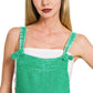 Zenana Woven Double Gauze Acid Washed Romper - Farnelli