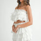 MABLE Ruffle Layered Crop Top and Mini Skirt Set - Farnelli