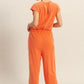 HYFVE Back Keyhole Round Neck Cap Sleeve Drawstring Jumpsuit - Farnelli