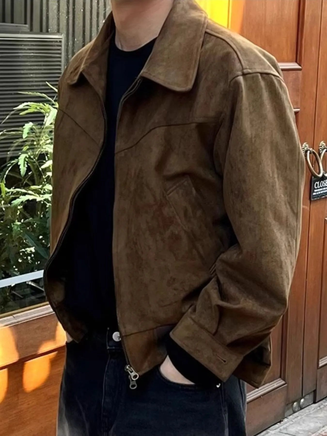 Men's Plus Size Zip Up Long Sleeve Jacket - Farnelli