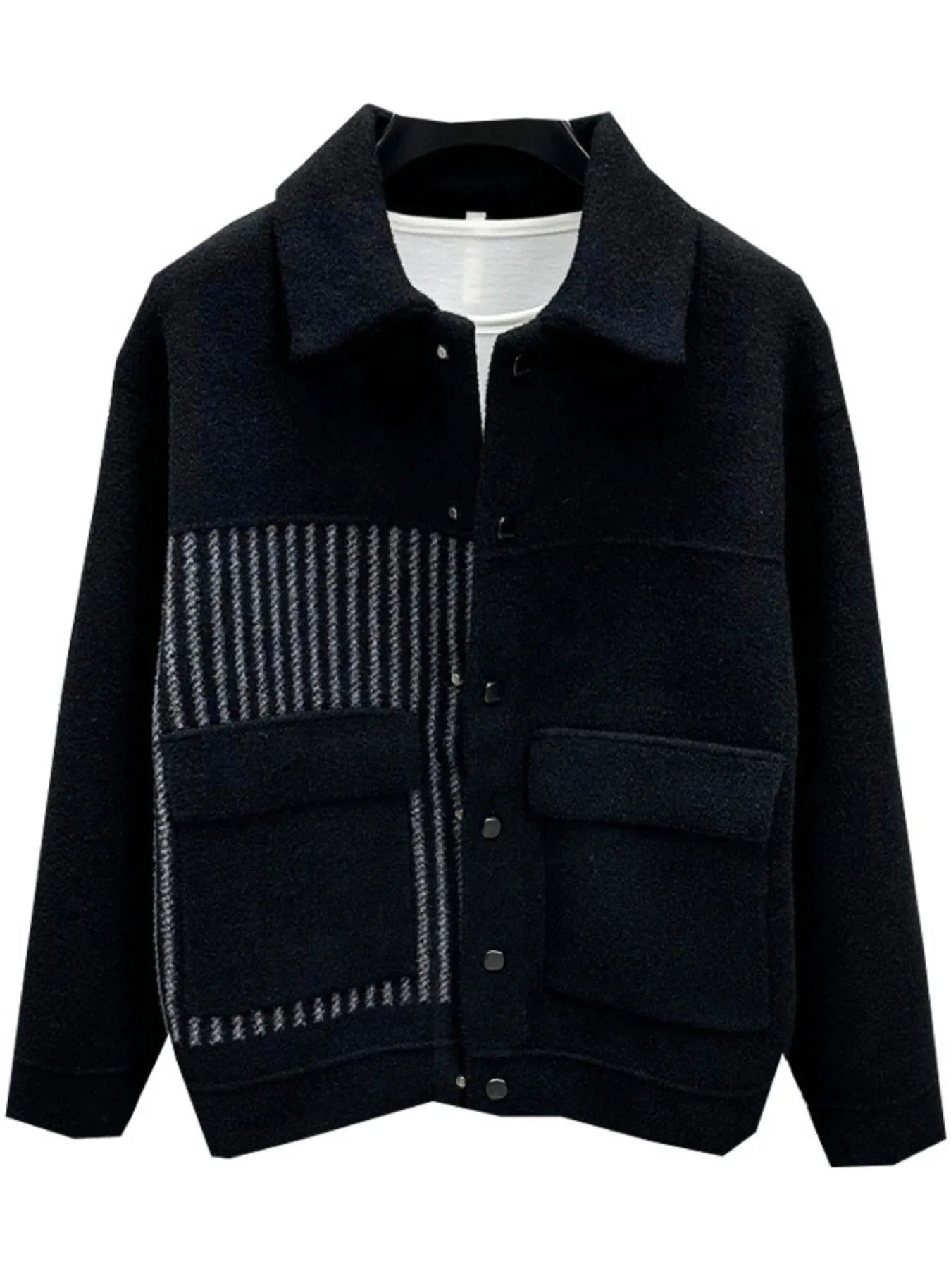 Men's Plus Size Button Up Long Sleeve Jacket - Farnelli