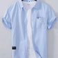 Men's Plus Size Short Sleeve Button-Up Shirt - Farnelli