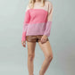 VERY J Color Block Long Sleeve Sweater - Farnelli