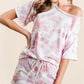BiBi Tie Dye Print Terry Shorts With Side Pockets - Farnelli