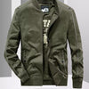 Men's Plus Size Casual Lightweight Bomber Jacket - Army Green