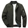 Men's Plus Size Casual Lightweight Bomber Jacket - Army Green