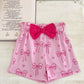 Children's Bowknot Ruffle Sleeve Top and Shorts Set - Farnelli