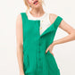 And The Why Button Up Tie Back Sleeveless Romper - Farnelli