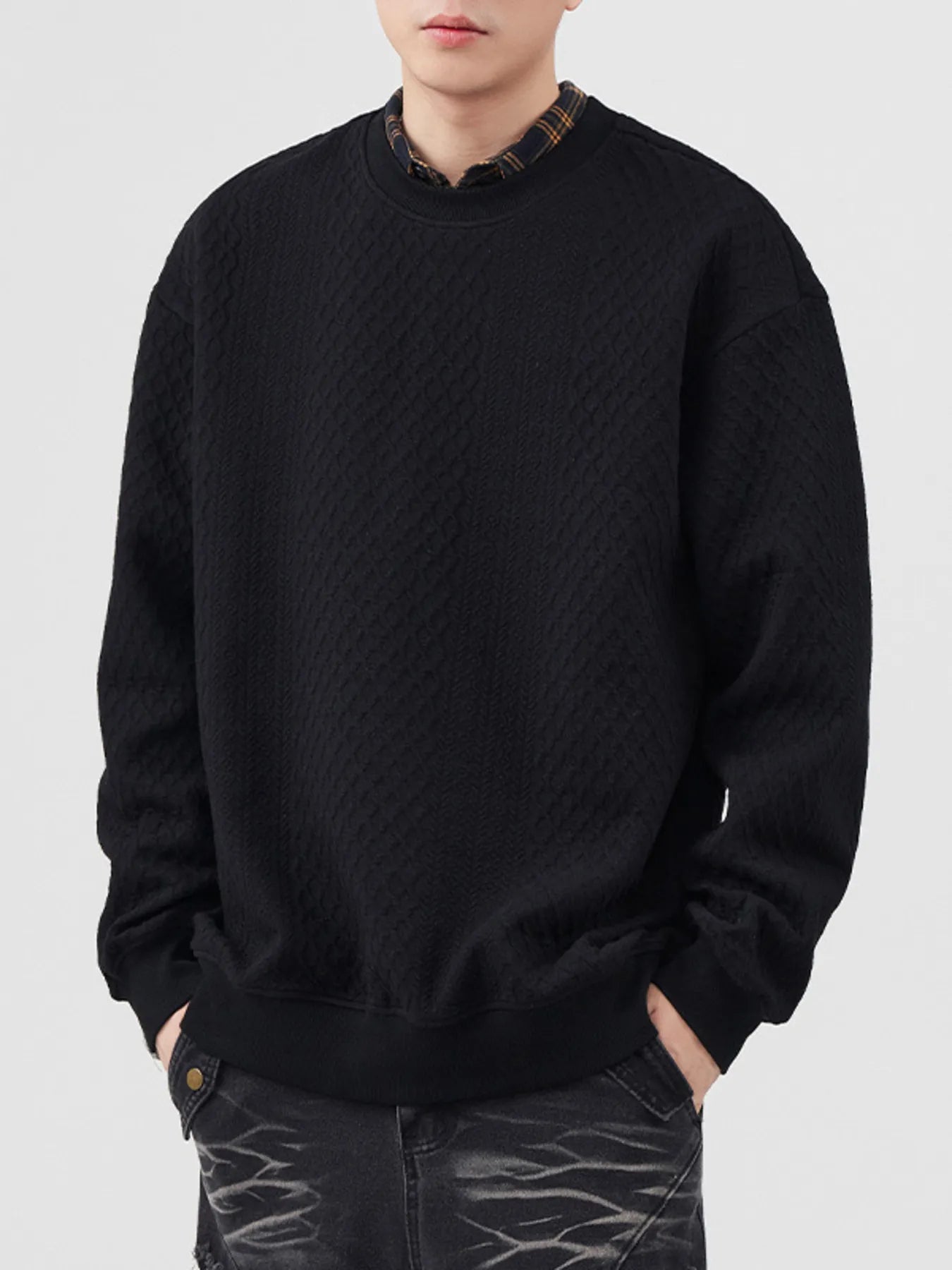 Men's Crew Neck Long Sleeve Sweatshirt - Farnelli