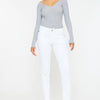 Kancan Mid Rise Ankle Skinny Jeans - White
