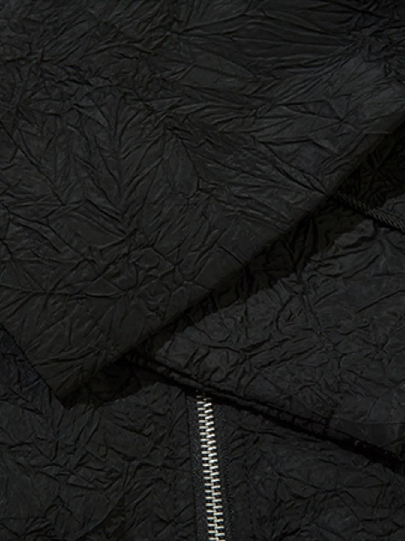 Textured Bomber Collared Neck Zip Up Jacket - Farnelli