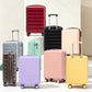HouseOfZazla 20-inch silver ABS hard shell luggage with four spinner wheels