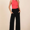 Mittoshop Elastic Waist Pants with Side Pockets - Black