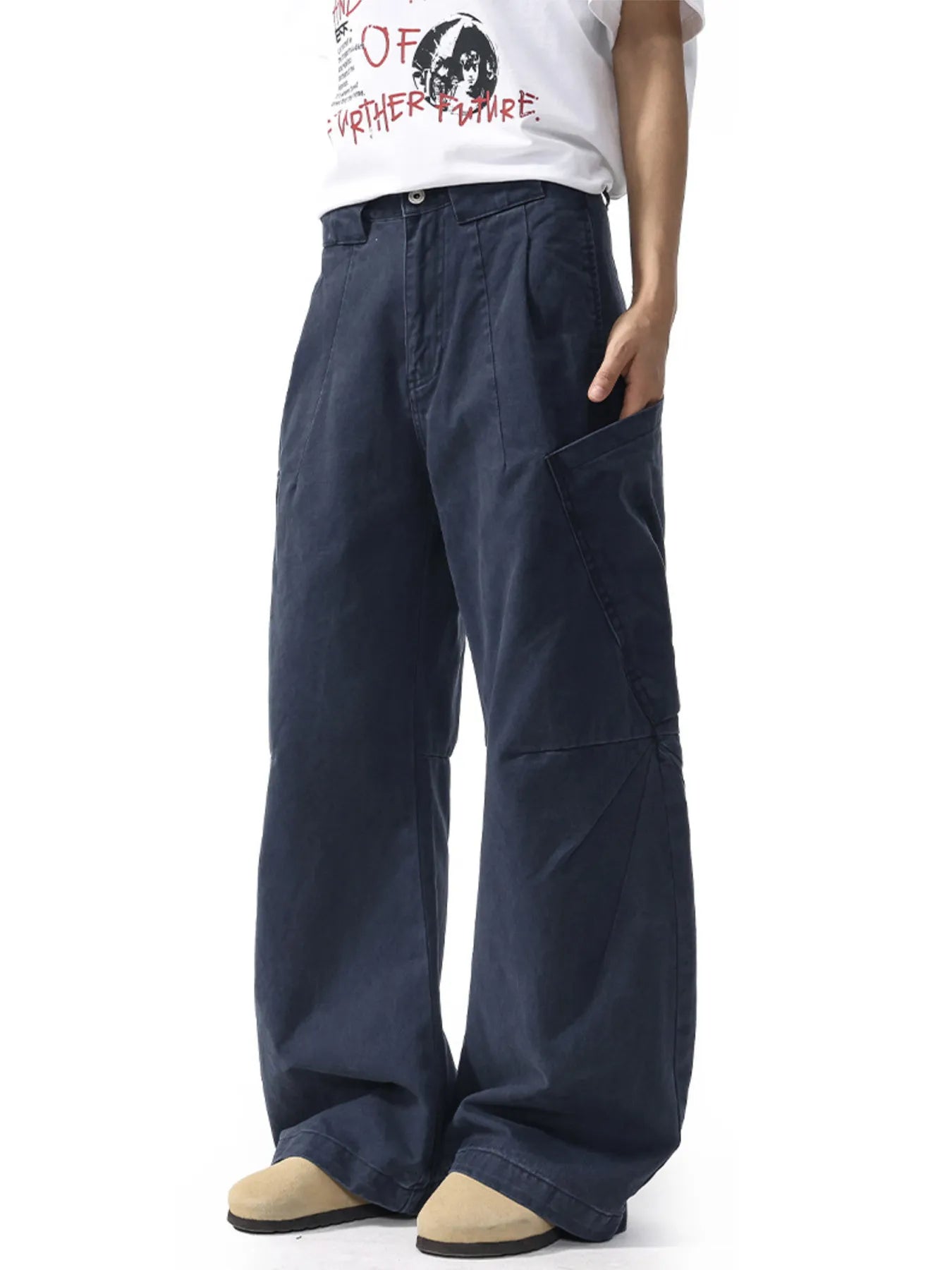 Men's Wide Leg Cargo Pants - Farnelli