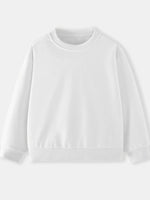 Children's Casual Solid Color Crew Neck Sweatshirt - Farnelli