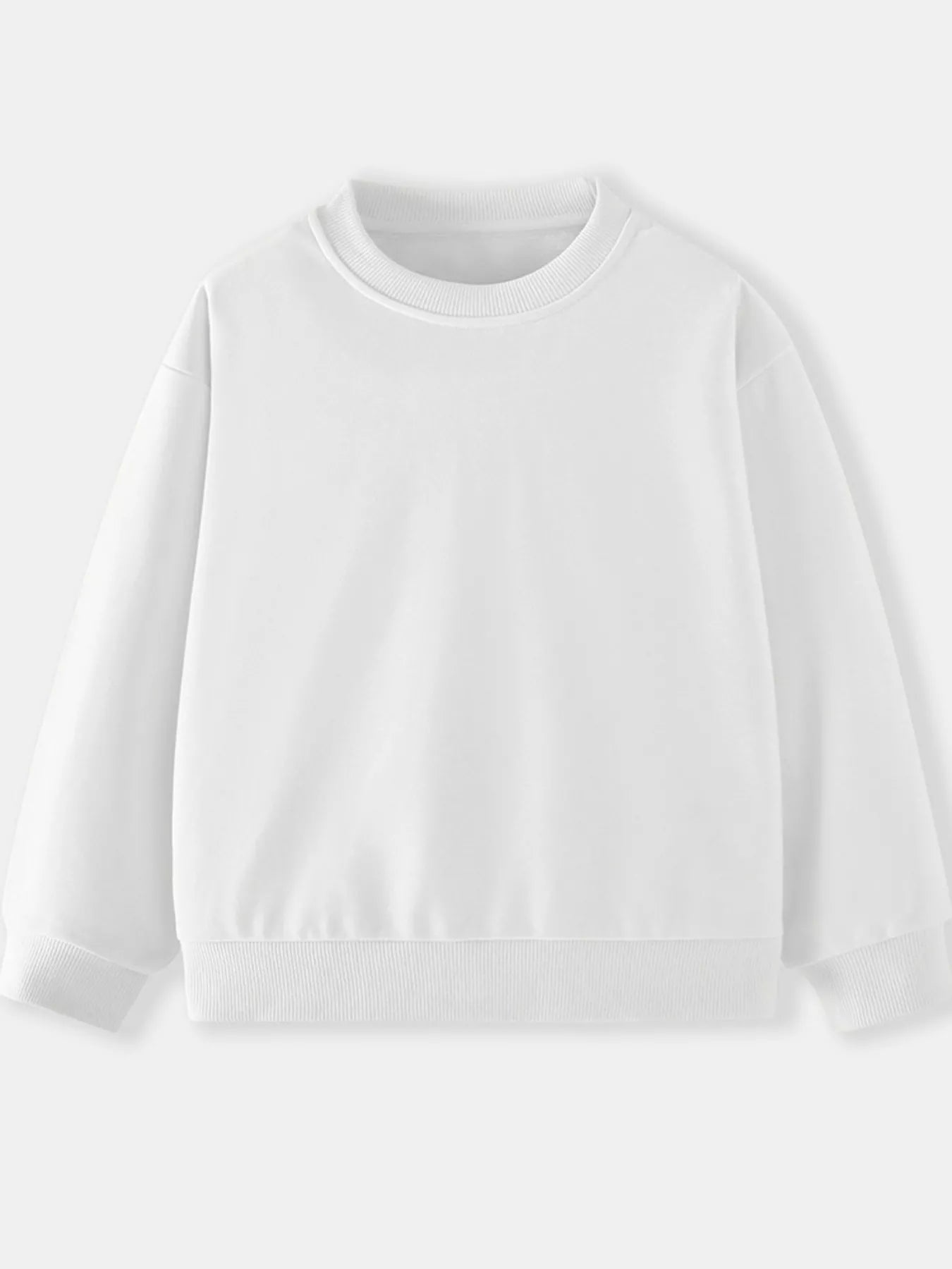 Children's Casual Solid Color Crew Neck Sweatshirt - Farnelli