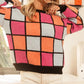 BiBi Multi Color Checker Pattern Sweater - Farnelli